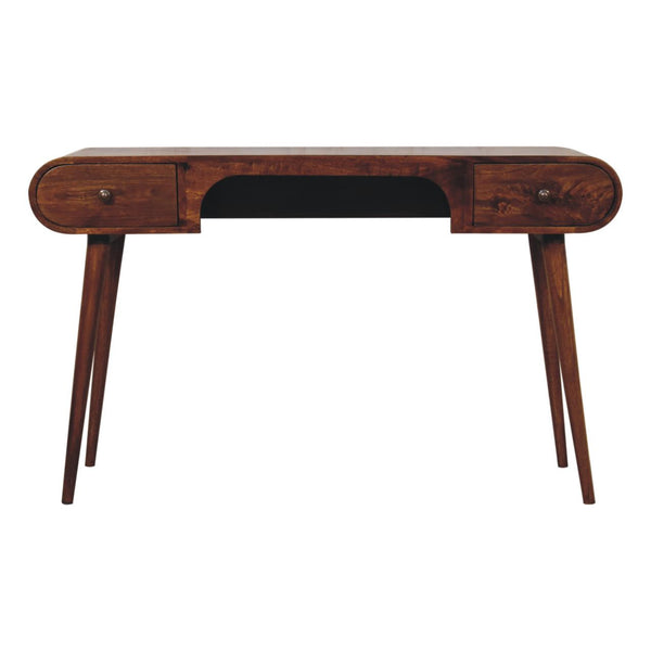 Arch-Edge Mango Wood Writing Desk