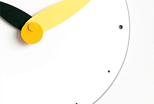 Round Minimalist Yellow & Black Wall Clock