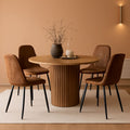 Fluted Pedestal Round Dining Set – dining room set | Roost & Roam