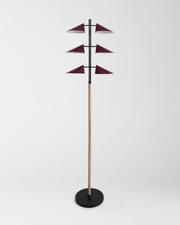 Six-Shade Metal Cone Floor Lamp