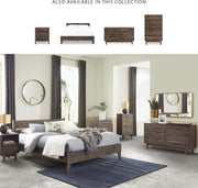 Dark Walnut Queen Platform Bed Frame