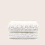 Waffle-Weave Cotton Bath Towel Set