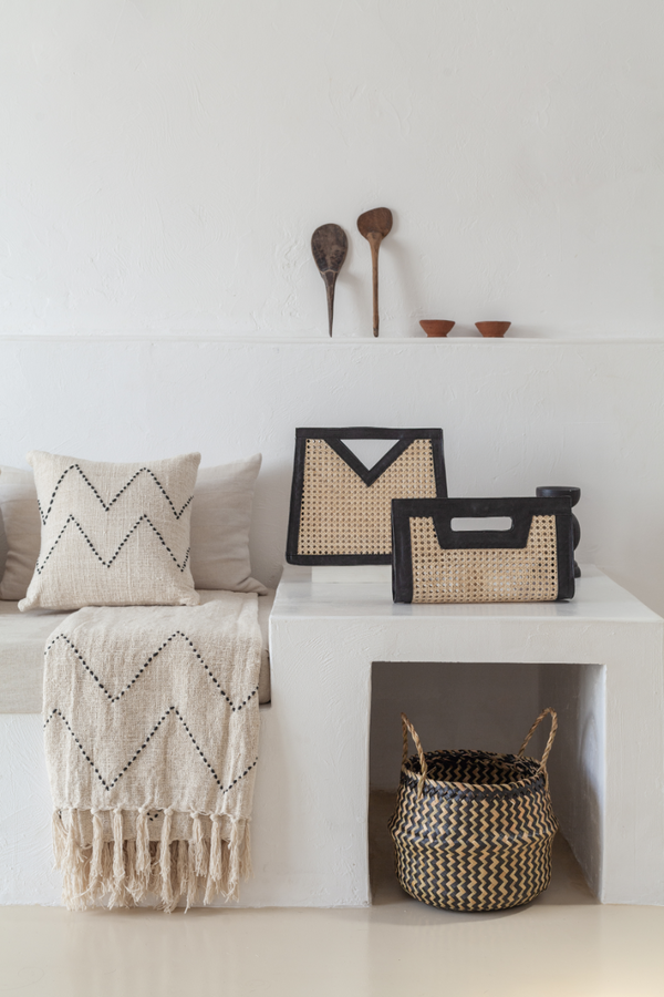 Woven Seagrass & Recycled Rope Storage Basket