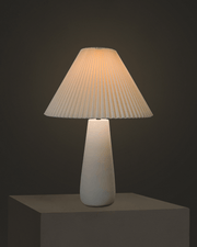 Pleated Shade Ceramic Table Lamp