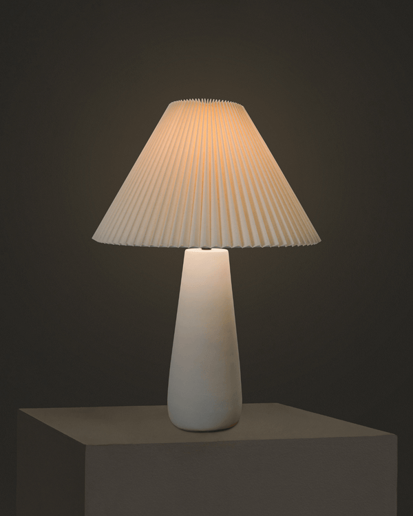 Pleated Shade Ceramic Table Lamp