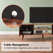 Mid-Century Wood-Grain TV Stand