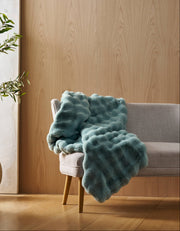Bubble Textured Faux Fur Blanket
