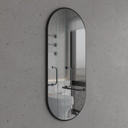 Slim-Frame Oval Wall Mirror