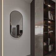Slim-Frame Oval Wall Mirror