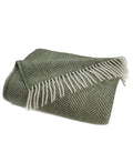 Herringbone Pure Wool Throw Blanket