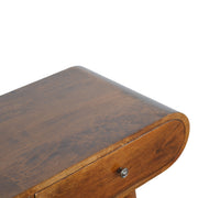 Rounded Mango Wood Console Table