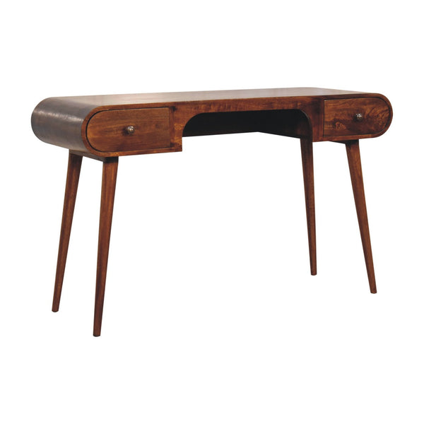 Arch-Edge Mango Wood Writing Desk