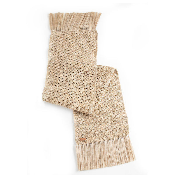 Handwoven Crochet Fringe Table Runner