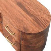 Curved Mango Wood Media Console