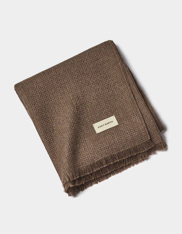 Baby Alpaca Waffle Throw