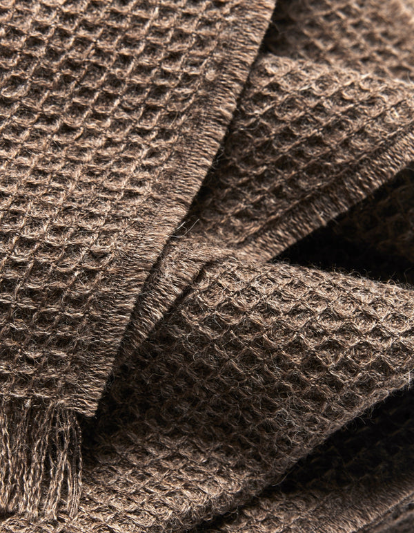 Baby Alpaca Waffle Throw