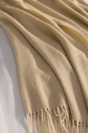 Bamboo Blend Herringbone Tassel Throw
