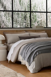 Bamboo Blend Herringbone Tassel Throw