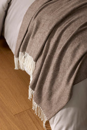 Bamboo Blend Herringbone Tassel Throw