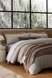 Bamboo Blend Herringbone Tassel Throw
