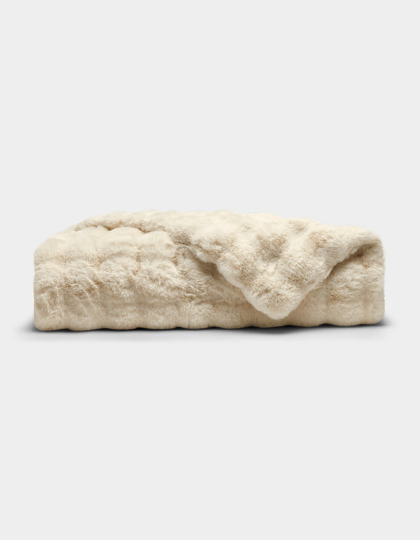 Bubble Textured Faux Fur Blanket