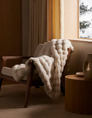 Bubble Textured Faux Fur Blanket