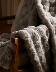 Bubble Textured Faux Fur Blanket