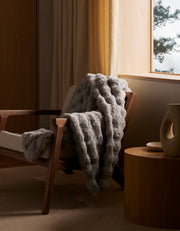 Bubble Textured Faux Fur Blanket
