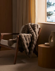 Bubble Textured Faux Fur Blanket