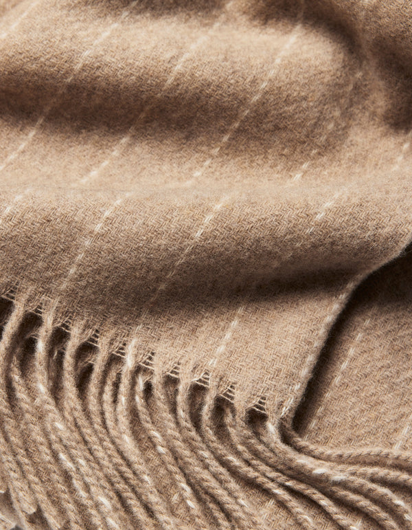 Striped Tassel Throw Blanket
