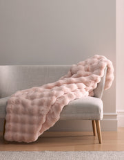 Bubble Textured Faux Fur Blanket