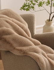Channel Faux Fur Cuddle Blanket