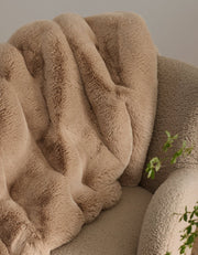 Channel Faux Fur Cuddle Blanket