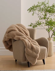 Channel Faux Fur Cuddle Blanket