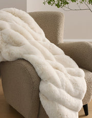 Channel Faux Fur Cuddle Blanket