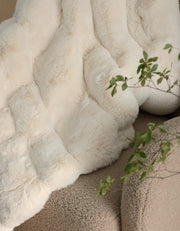 Channel Faux Fur Cuddle Blanket