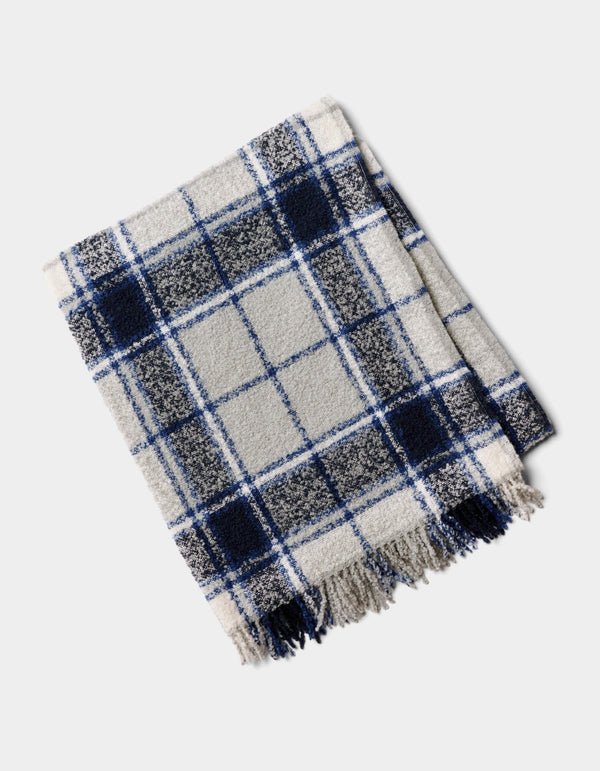 Alpaca Bouclé Plaid Throw