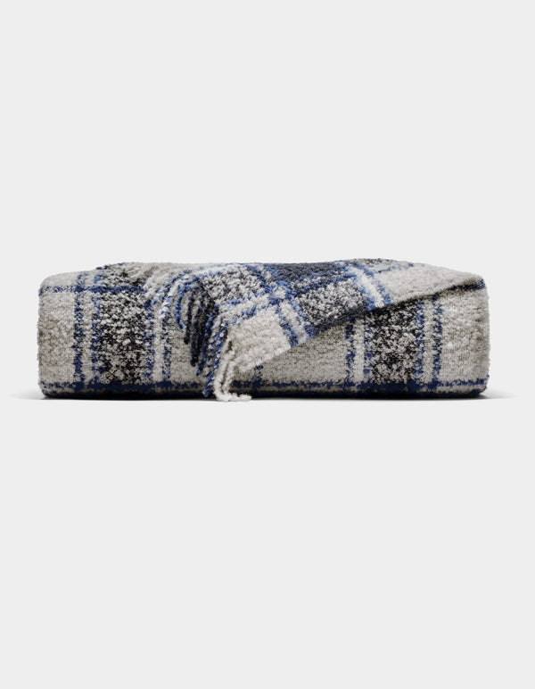 Alpaca Bouclé Plaid Throw