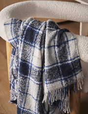 Alpaca Bouclé Plaid Throw