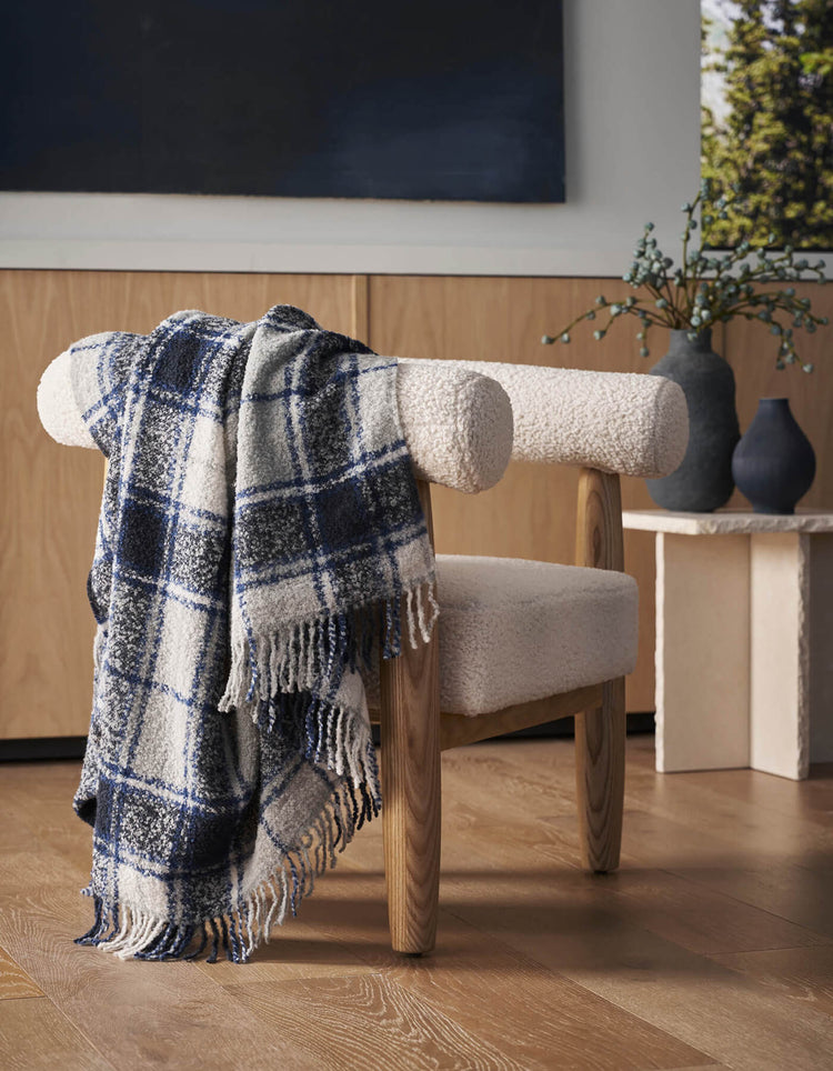 Alpaca Bouclé Plaid Throw