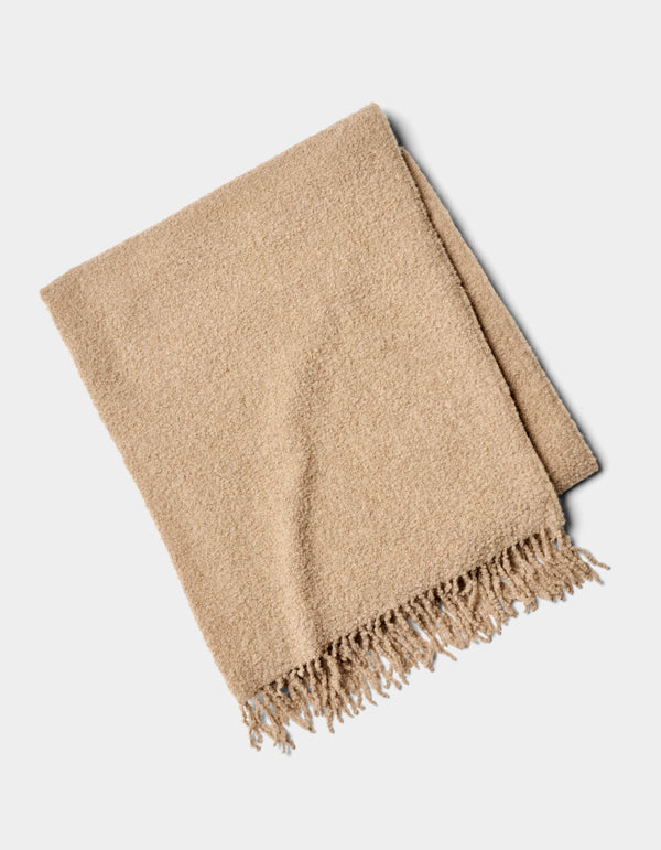 Alpaca Bouclé Plaid Throw