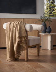 Alpaca Bouclé Plaid Throw