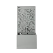Leaf Cutout Metal Outdoor Water Fountain — back and side profile detail
