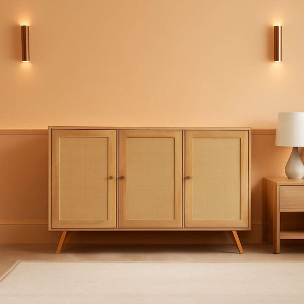 Rattan Door Natural Finish Buffet Pair – buffet | Roost & Roam