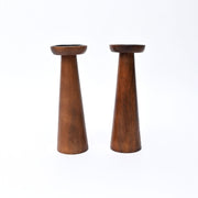 Turned Mango Wood Pillar Candle Holder