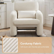Ribbed Corduroy Upholstered Accent Chair – chair (view 3) | Roost & Roam