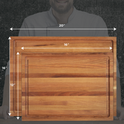 Edge-Grain Hardwood Reversible Cutting Board