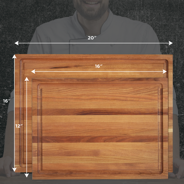 Edge-Grain Hardwood Reversible Cutting Board