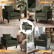 Chenille Upholstered Accent Chair – chair (view 7) | Roost & Roam
