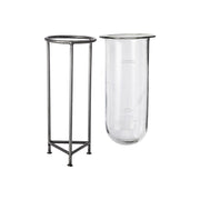 Clear Glass Tube Vase With Stand